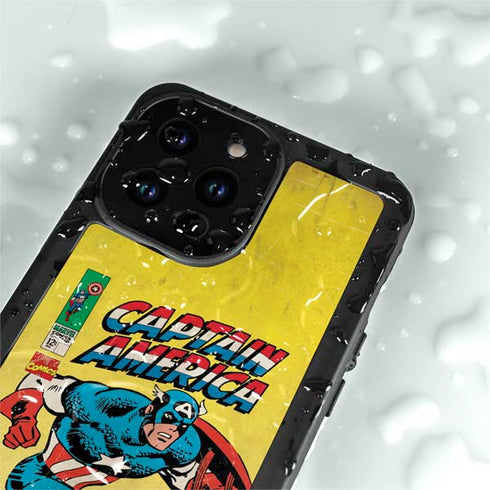 Marvel Classic Comics Captain America iPhone 15 Pro Waterproof Case